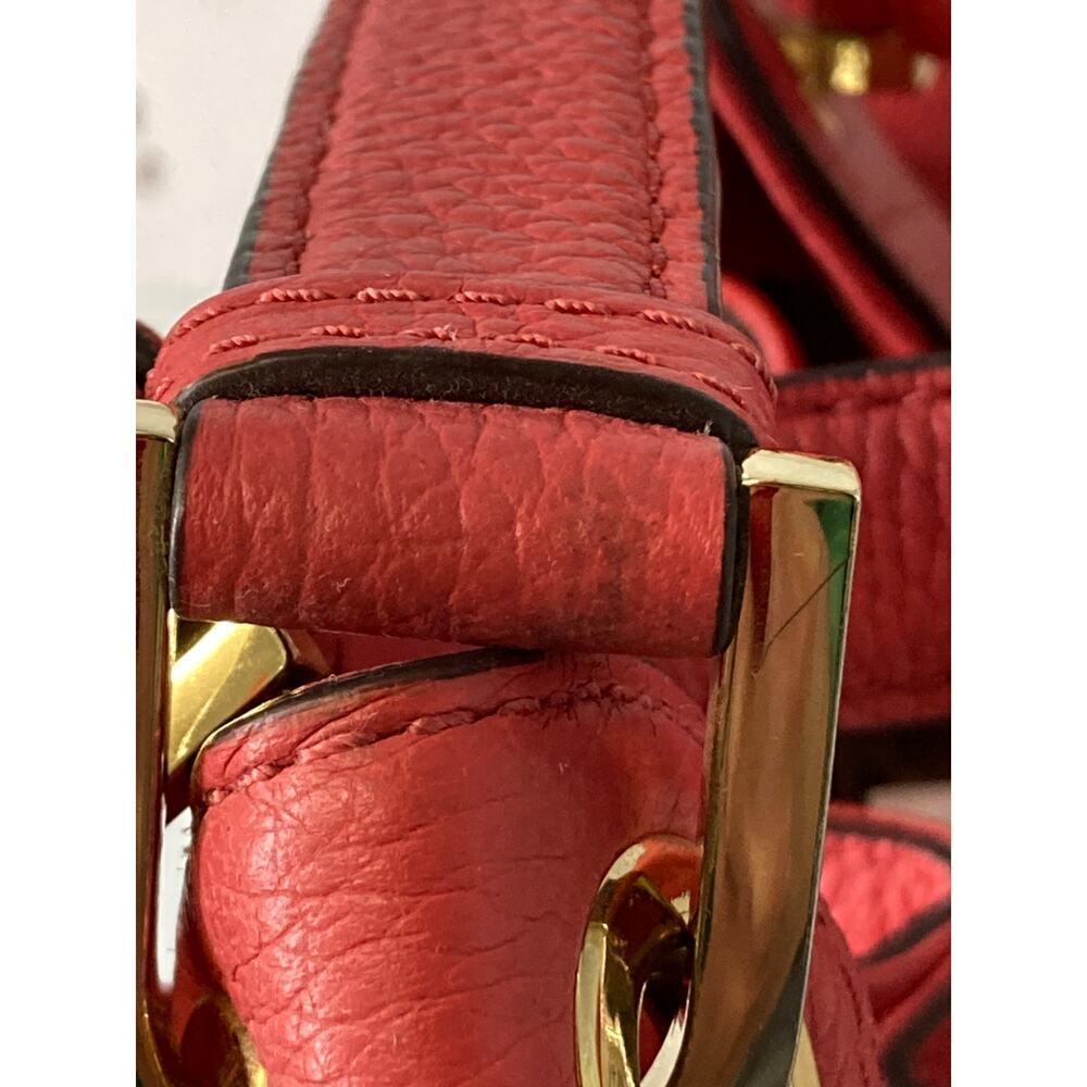 MICHAEL KORS, LARGE PINK PEBBLED LEATHER HANDBAG WITH TASSEL - Picture 7 of 16